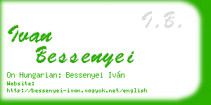 ivan bessenyei business card